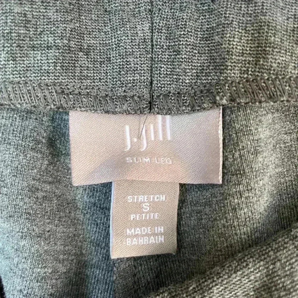 J. Jill Gray Pants Size Small Petite Slim Leg Stretch Comfort Classic - Picture 8 of 8